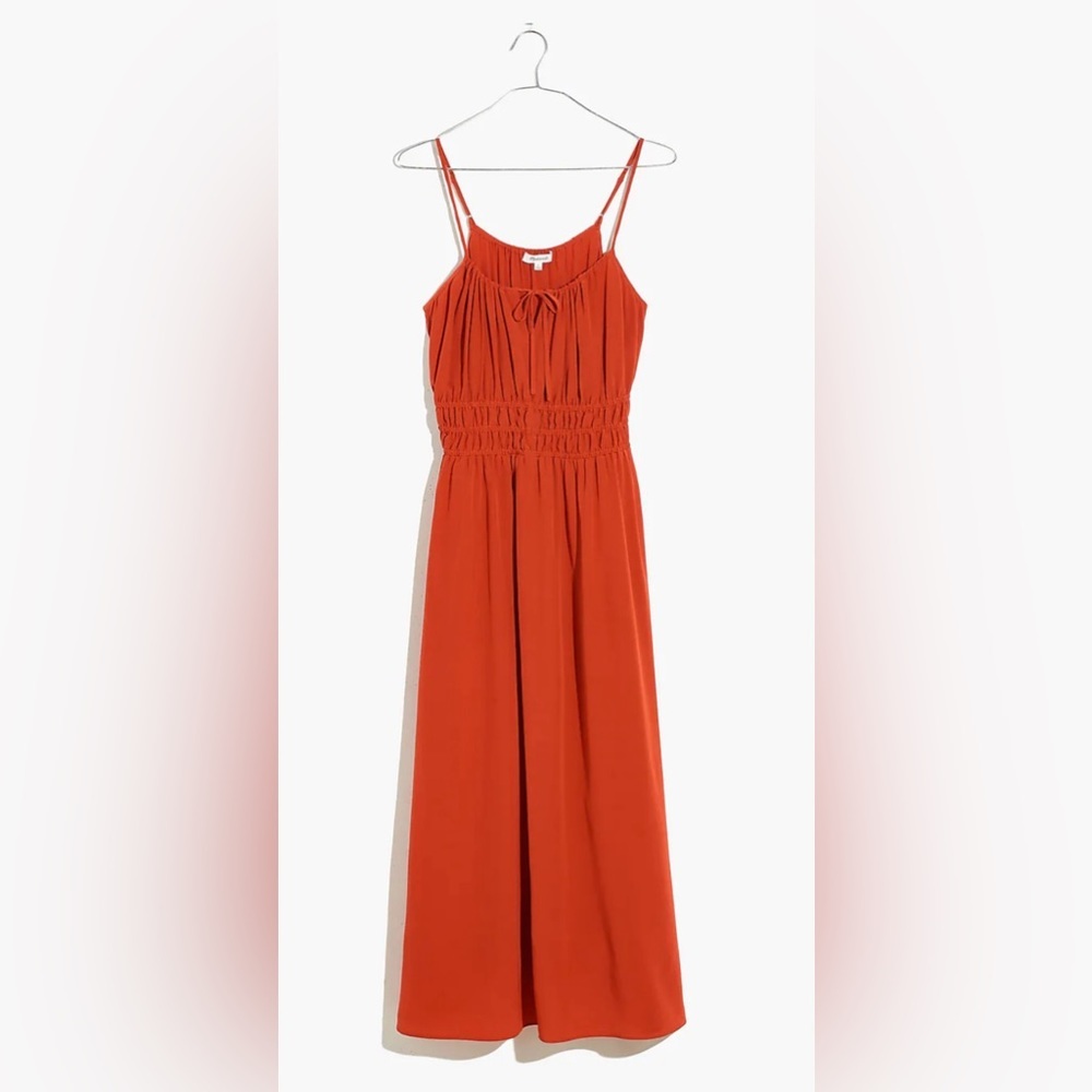 NWT Madewell Silk Sophia Cami Midi Dress